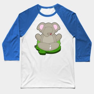 Elephant Yoga Fitness Meditation Baseball T-Shirt